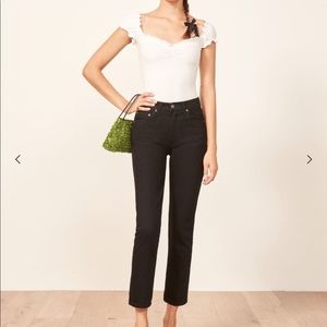 Reformation Julia crop high waisted skinny